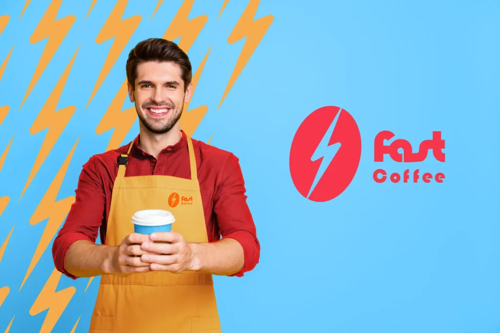 Fast Coffee Affiche Vendeur